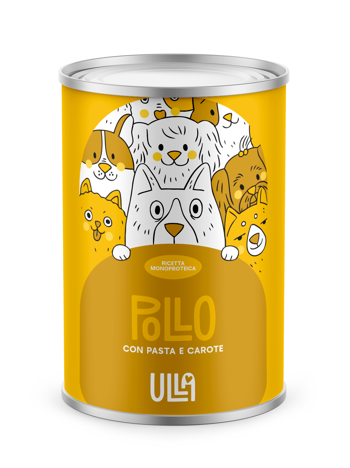 Pollo con pasta e carote 400g