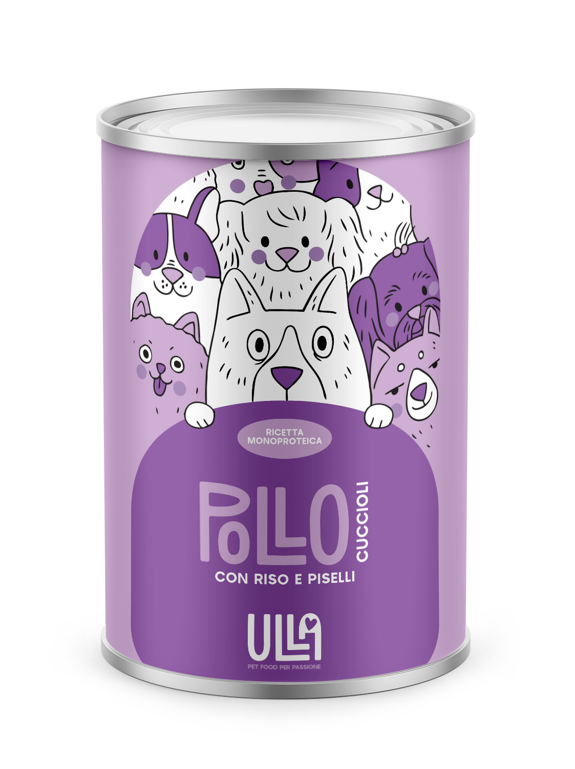 Cucciolo pollo con riso e piselli 400g